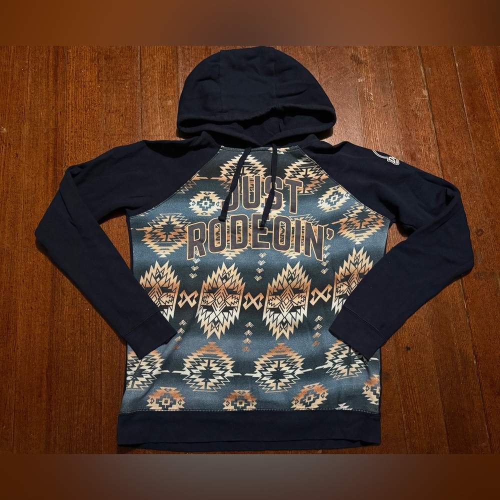 Dale Brisby by Rock & Roll Denim Hooded Sweatshirt 
Size Medium
